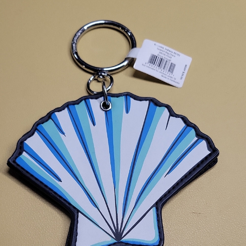 Vera Bradly Blue Shell Keychain